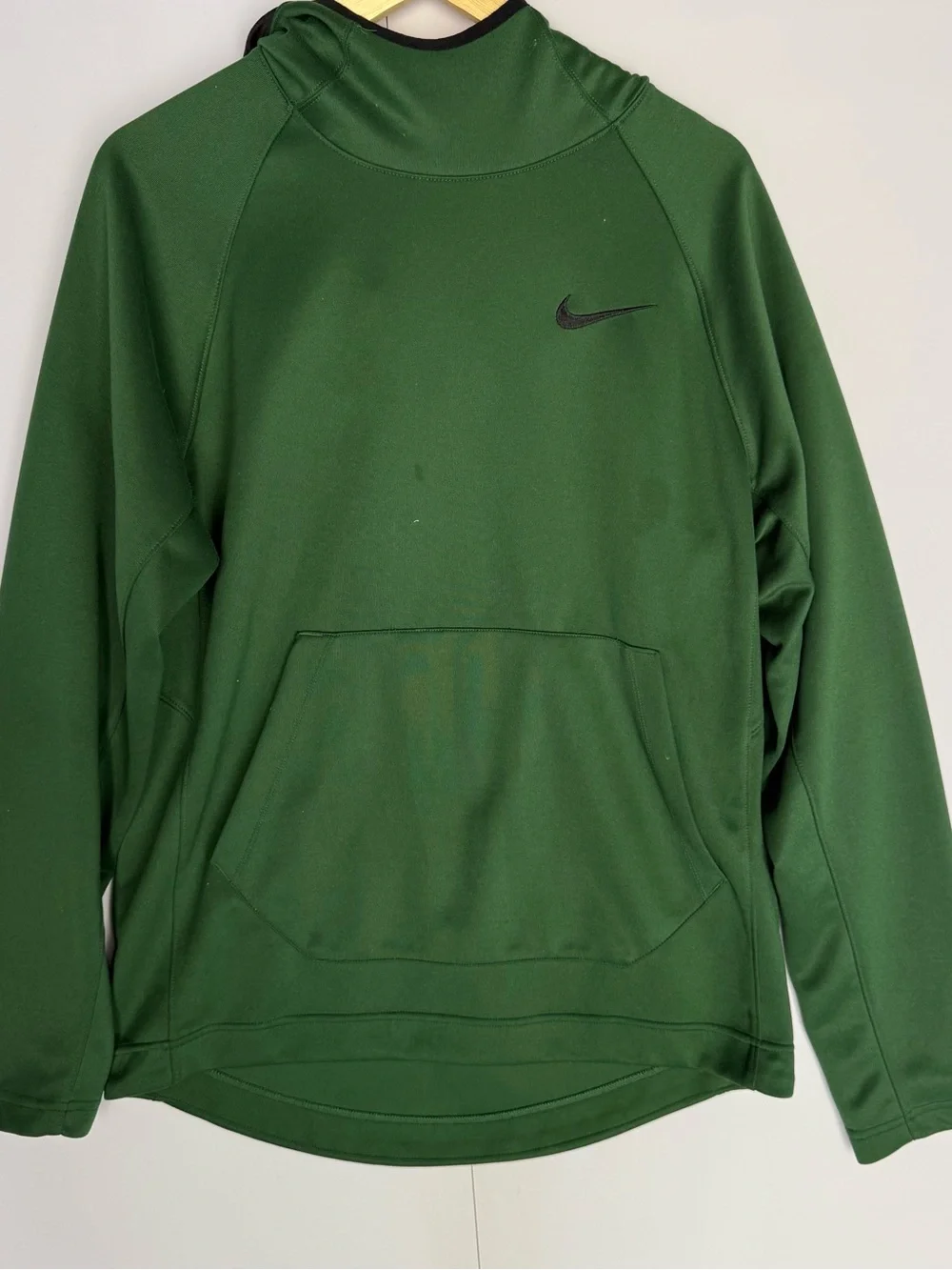 Nike Men’s Dark Green Crewneck Pullover with Black Swoosh